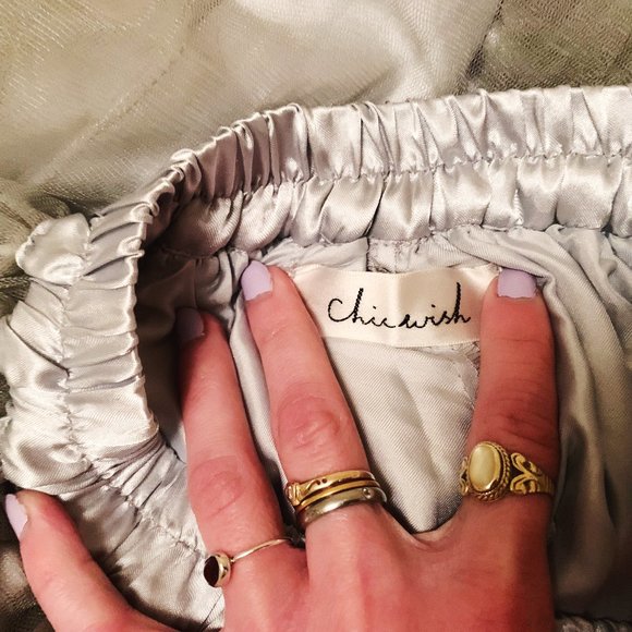 Chicwish Silver Tulle Midi Skirt - Picture 5 of 5